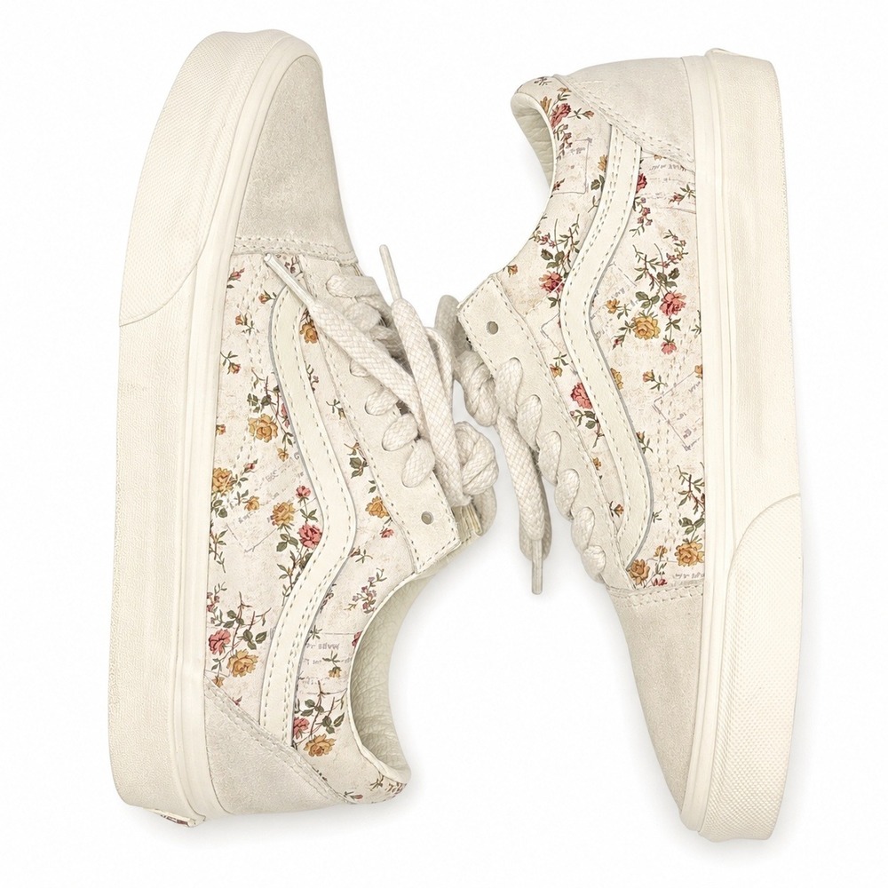 Vans Old Skool Men's 6 Women's 7.5 Floral Print Low Top Casual Sneakers 500714 - Picture 3 of 10